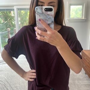 Burgundy Current/Elliott Ruffle Roadie Tee